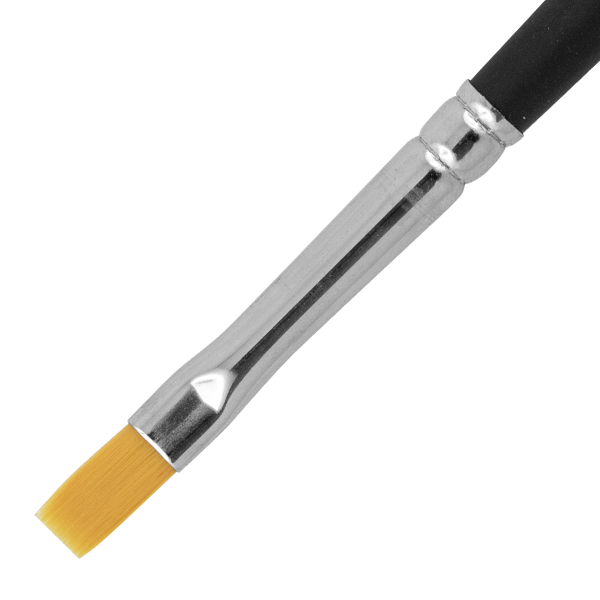 Gel brushes No. 4 flat gold syntetic